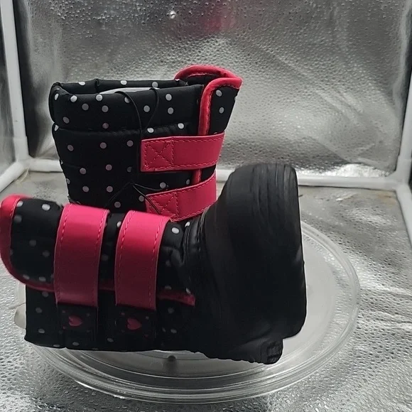 H White Polka Dots Pink And Black Wonder Nation sz 6 toddler - Picture 7 of 9